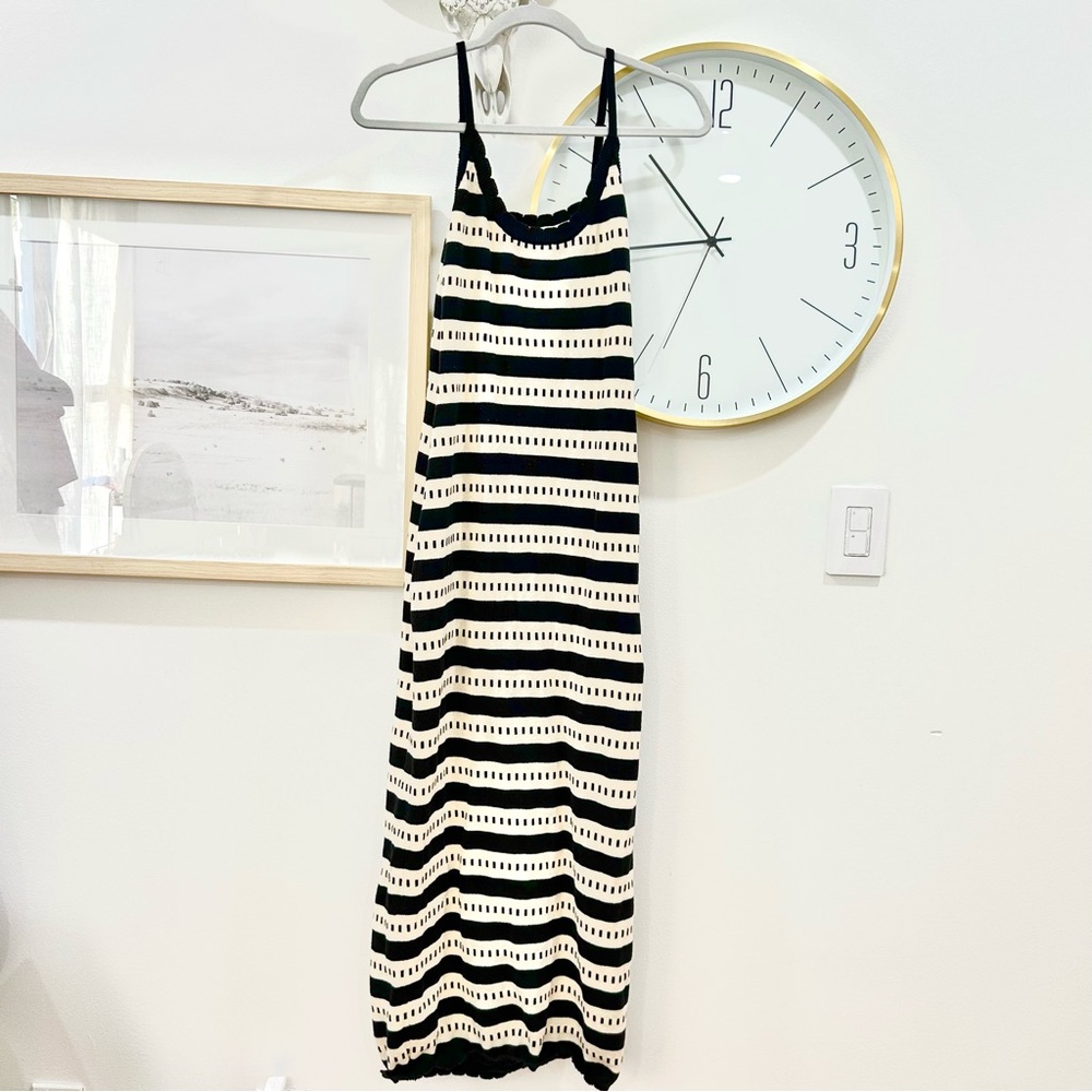 Lalavone M Black and White Striped Maxi Dress - Picture 2 of 10